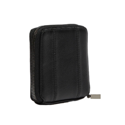 5 NORTH Compact Wallet in Black/ Gunmetal