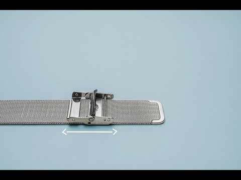 Load and play video in Gallery viewer, Ladies Solar Powered Watch with Milanese Band in Grey/Rose Gold