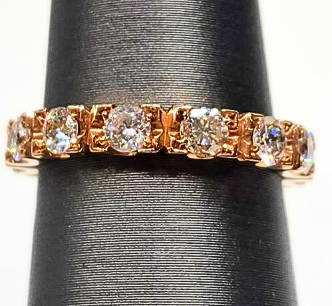 Custom Diamond Eternity Band – 14K Rose Gold, 1.60 CTW
