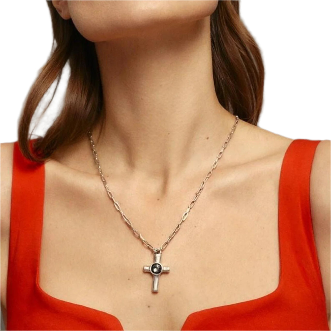 Retired CARDINAL Necklace in Grey/ Gold