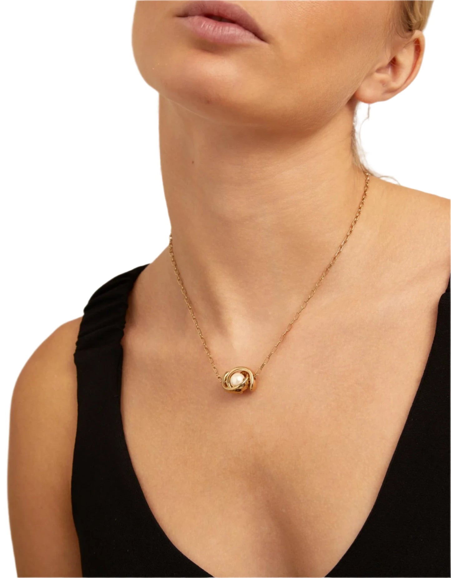 Retired FULL PEARLMOON NECKLACE in White /Gold