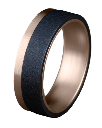 7mm GAUGE Band in 14KR & Tantalum