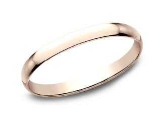 1.2mm Dome Classic Fit Wedding Band with Polished Finish in 14K Gold
