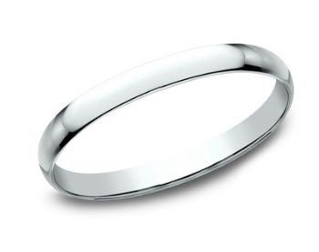 1.2mm Dome Classic Fit Wedding Band with Polished Finish in 14K Gold