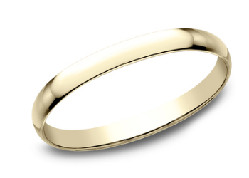 1.2mm 14KY Dome Band with Polished Finish