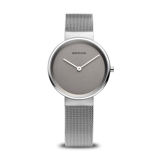 Ladies Classic Stainless Steel w/ Grey Dial and Grey Milanese Strap
