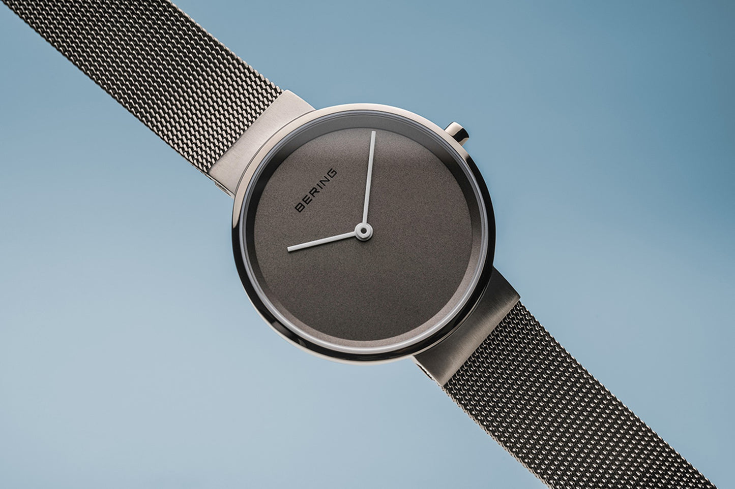 Ladies Classic Stainless Steel w/ Grey Dial and Grey Milanese Strap