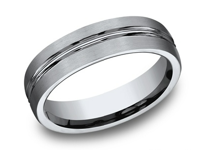 6mm Titanium Band with Center Cuts