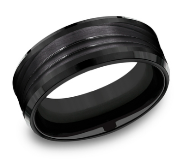8mm CREST Titanium Band with Triple Wave Pattern
