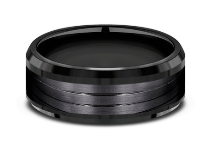 8mm CREST Titanium Band with Triple Wave Pattern