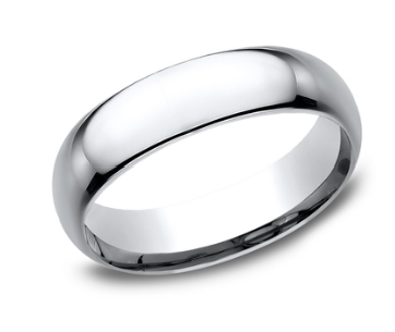 6mm Polished Domed Band in Cobalt