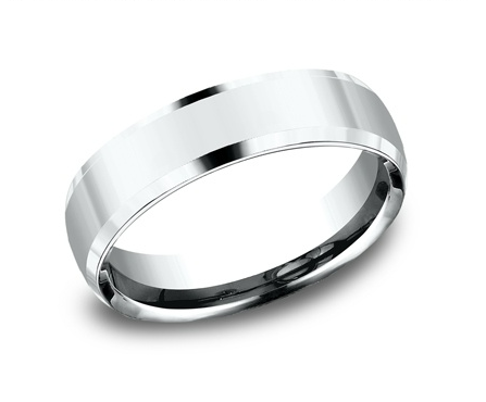 4.5mm 14KW Gold Band with Inverted Bevel Edges