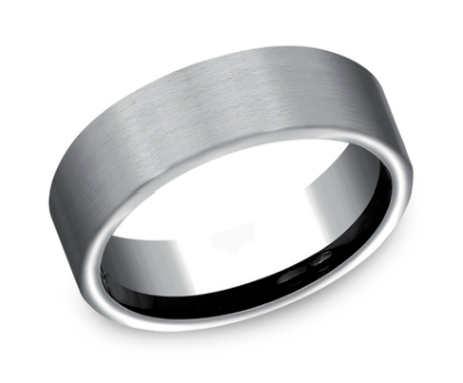 Benchmark 7mm Tantalum Comfort Fit Wedding Band with Satin Finish