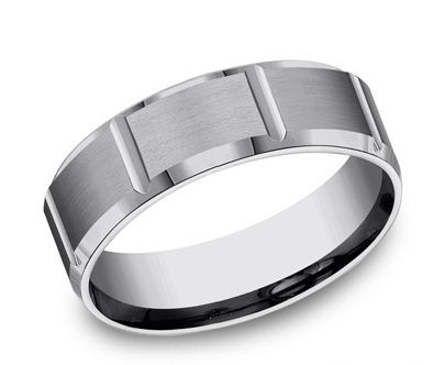 7mm BARBARIAN Tungsten Band with Vertical Cuts