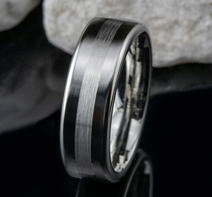 7.5mm PRESIDENT Cobalt Chrome Band with Satin Center Line