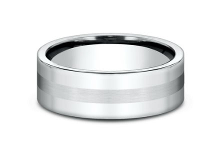 7.5mm PRESIDENT Cobalt Chrome Band with Satin Center Line
