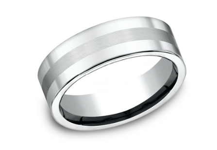 7.5mm PRESIDENT Cobalt Chrome Band with Satin Center Line