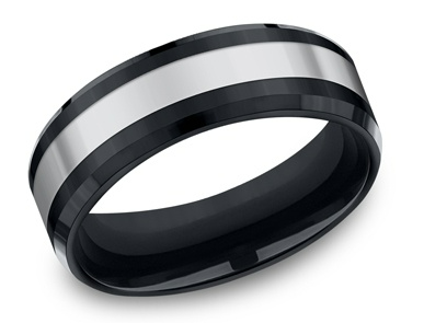 7mm BOGAN Ceramic Band with Tungsten Center