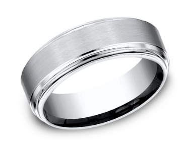 8mm CADET Cobalt Chrome Band with Satin Center/ Double Bevel Edges