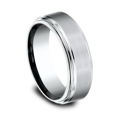 8mm CADET Cobalt Chrome Band with Satin Center/ Double Bevel Edges