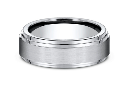 8mm CADET Cobalt Chrome Band with Satin Center/ Double Bevel Edges