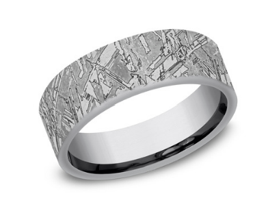7mm DIABLO Tantalum Band with Meteorite Pattern