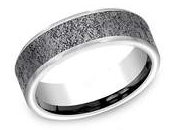 7mm MORTAR Tungsten Band with Concrete Center