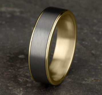 6.5mm REMBRANDT Band in 14K/ Tantalum Band