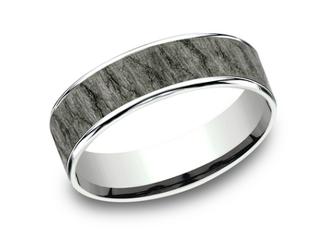 6.5mm RAINIER 14KW & Tantalum Band with Lava Rock Center