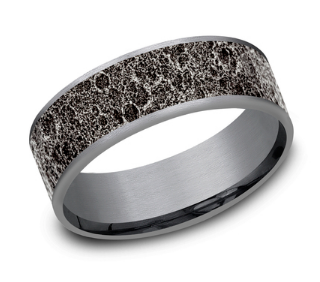 7.5mm ALDRIN 14KW & Grey Tantalum Band with Moon Rock Center