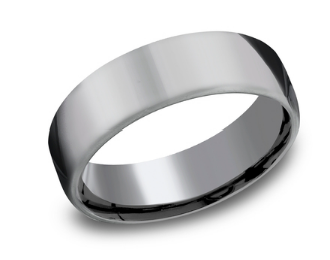 Benchmark 6.5mm Tantalum Comfort Fit Wedding Band with European Dome Comfort Fit
