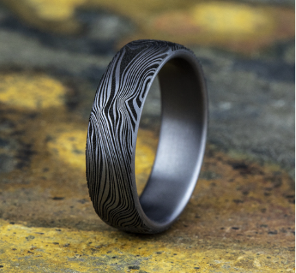 6.5mm MARBLE Band in Tantalum