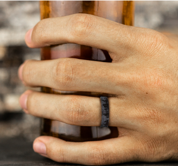 6.5mm ALPINE Titanium Band with Treeline Pattern