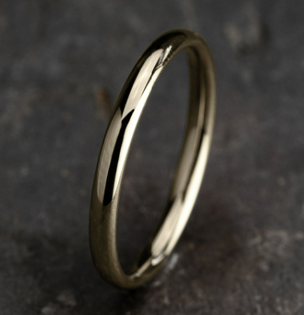 2.5mm Dome Comfort Fit Wedding Band in 14K Gold
