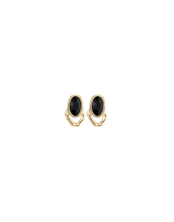 Retired THE QUEEN Earrings in Black/Gold