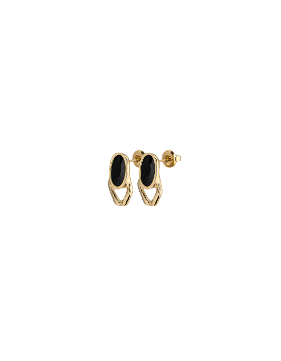 Retired THE QUEEN Earrings in Black/Gold