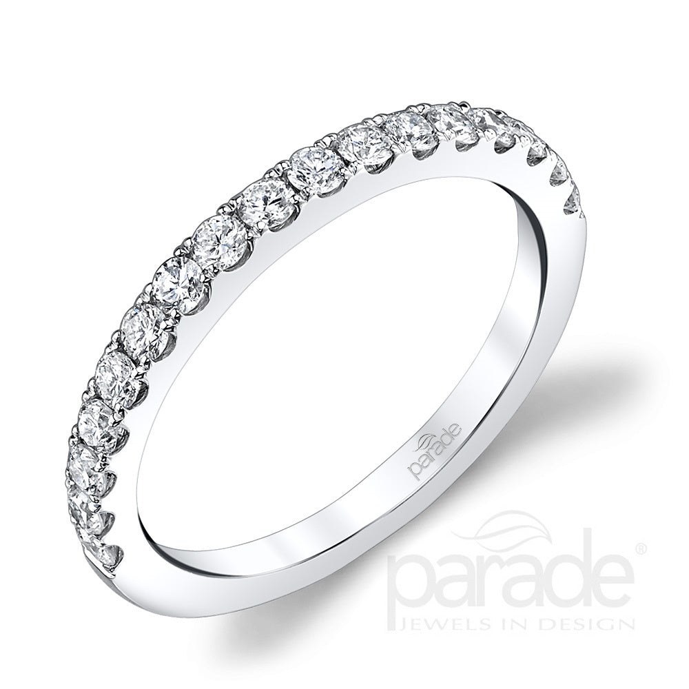 14k White Gold Diamond Band