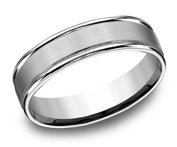 6mm WASHINGTON Tungsten Band in Contrasting Finishes