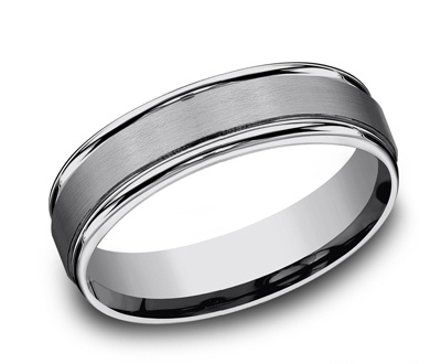 6mm WASHINGTON Tungsten Band in Contrasting Finishes