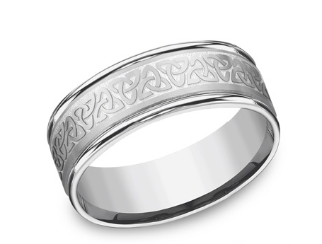 8mm LIMERICK Tungsten Love Knot Band