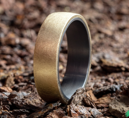 6.5mm AURORA 14KY/ Tantalum Band with Swirl Finish