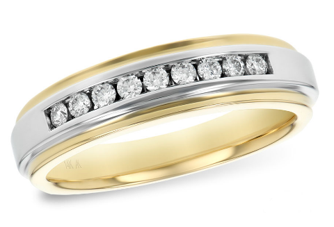 14K Two-Tone Channel Set Diamond Band