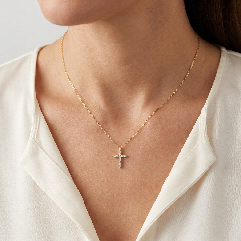 0.25 ct cross model photo, reduced further