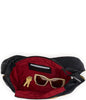 Tom Zip Med Shoulder Bag in Nuir Smooth Raffia/Gunmental