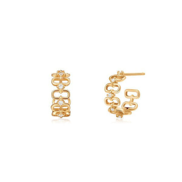 14KY Gold Anastasia Dia C-Hoop Earrings