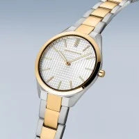 Ladies Ultra Slim Two-Tone Stainless Steel Watch