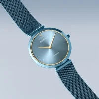 Load image into Gallery viewer, Ladies Charity Watch with Milanese Band in Blue
