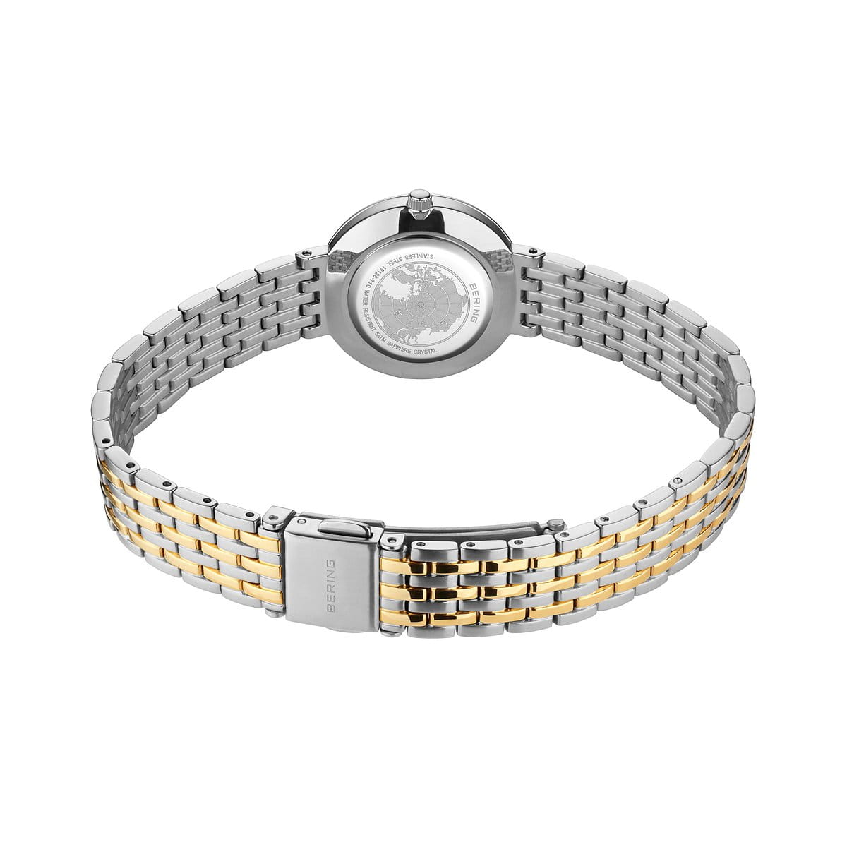 Ladies Mother of Pearl Watch with a Two Tone Band