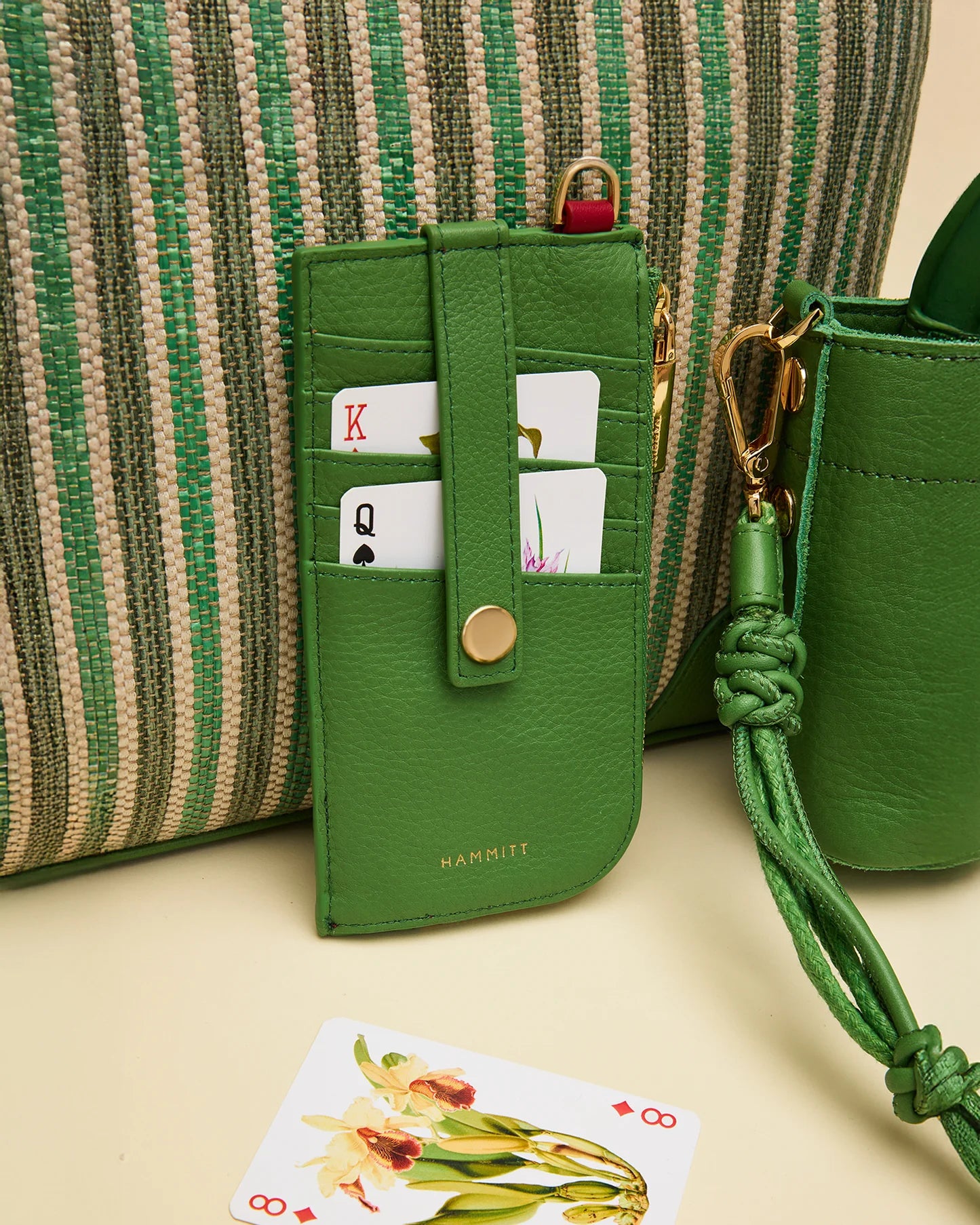 210 East Wallet in Dill/Gold