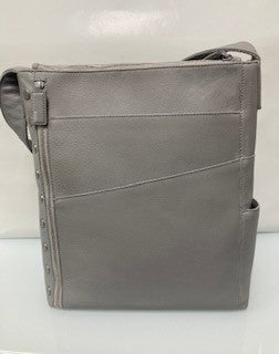 CHRISTIAN Tall Tote in Pewter/ Silver
